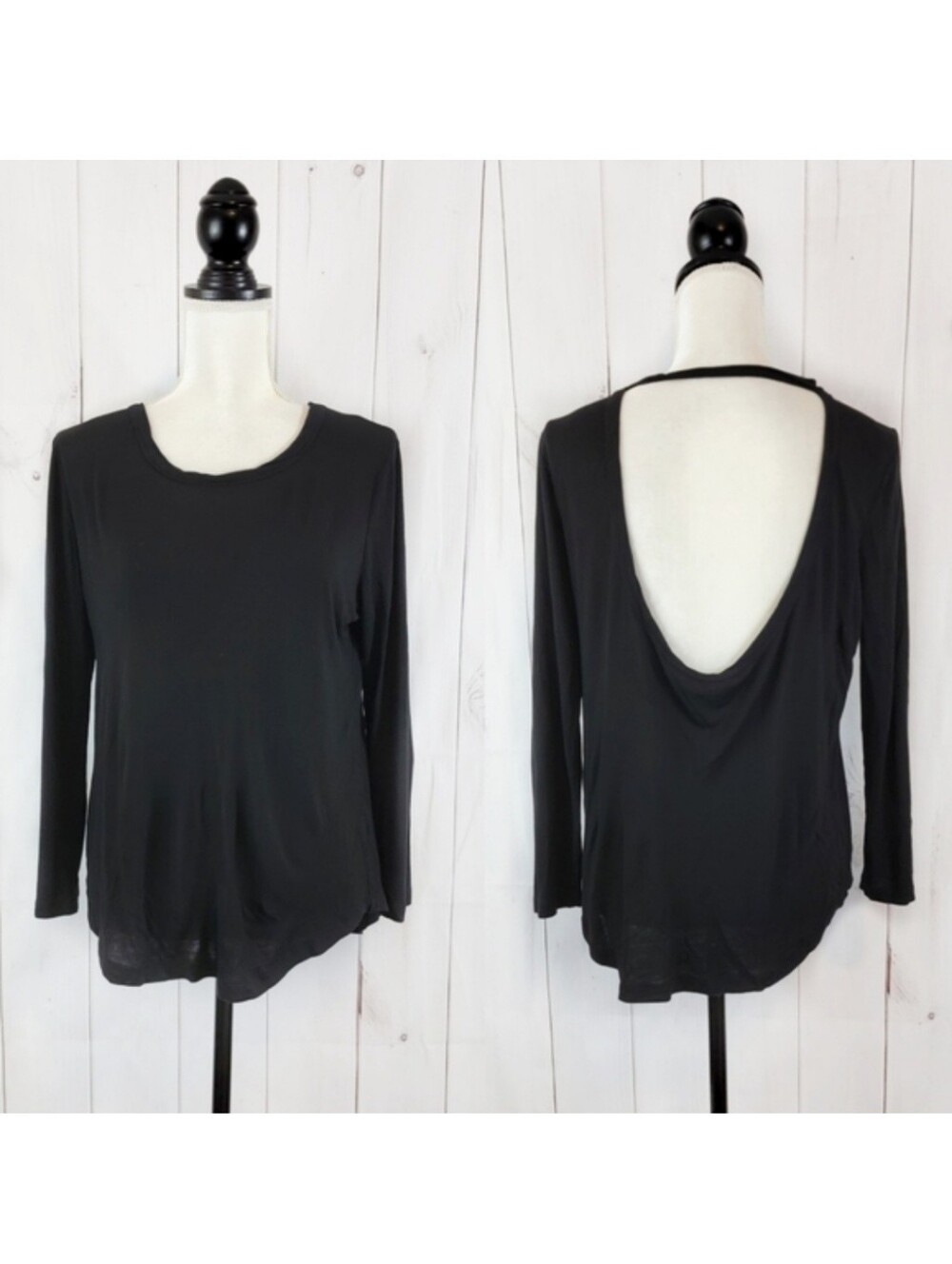 A.L.C. Black Open Back Top